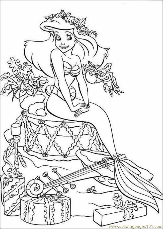 Plansa de colorat cu Mica Sirena 26 19